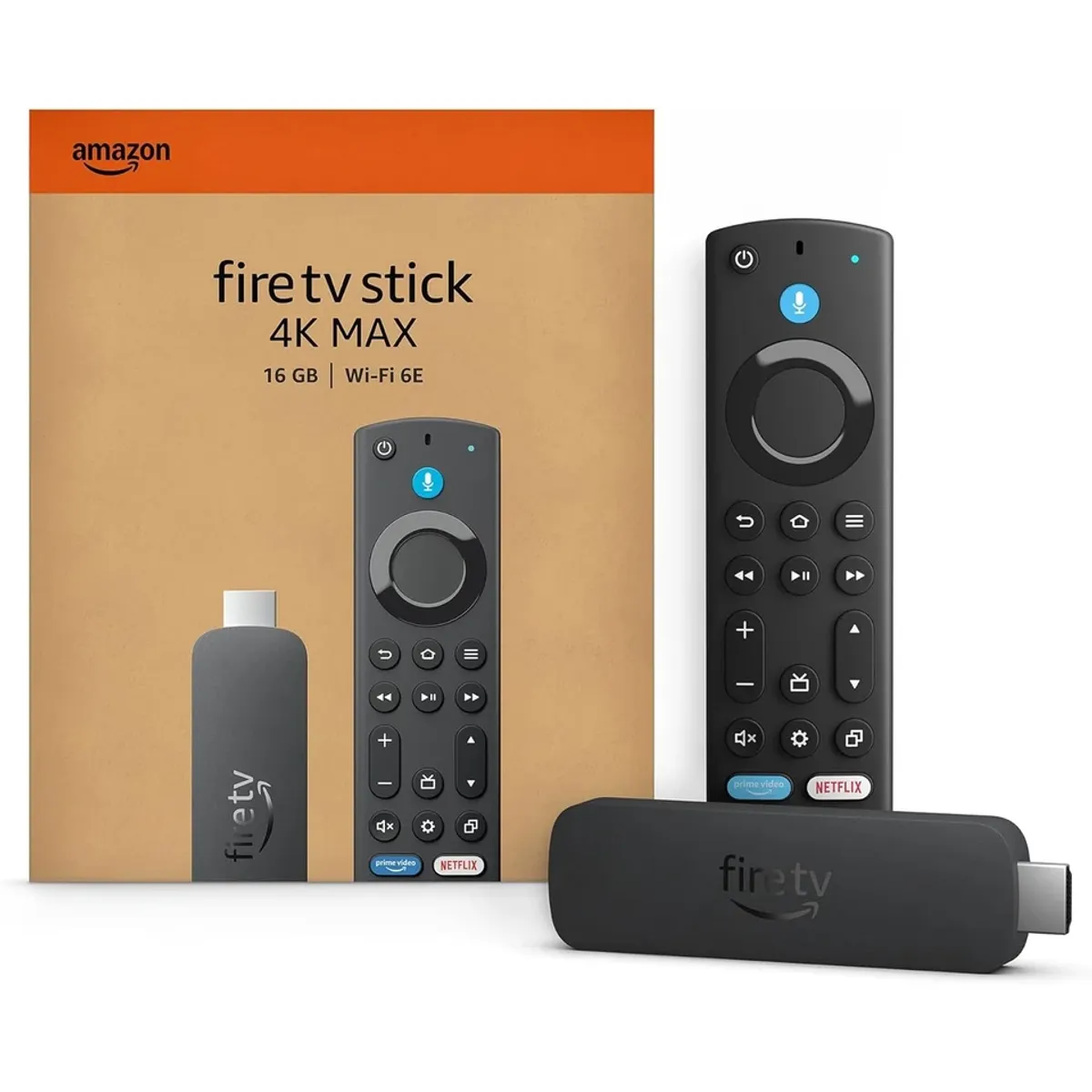 Fire TV Stick 4K MAX 16GB Wi-Fi 6E con control remoto de voz Alexa