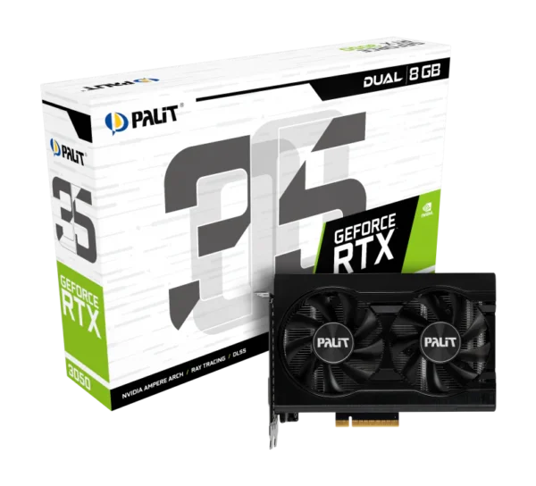 TARJETA DE VIDEO PALIT Geforce RTX 3050 8GB DDR6 DUAL