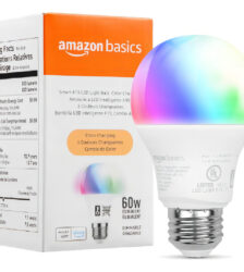 Amazon Basics Bombillo Led Alexa A19 9w 800 Lm Wifi Rgb 2.4g